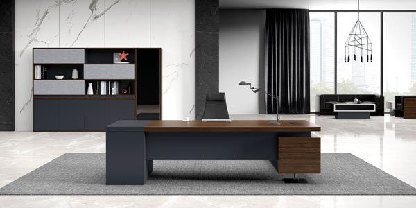 福瑪仕辦公家具|君悅系列現代大班臺文件柜組合實物展示視頻