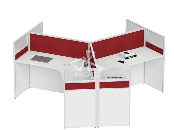 職員辦公位P40C款   屏風(fēng)三人位、六人位